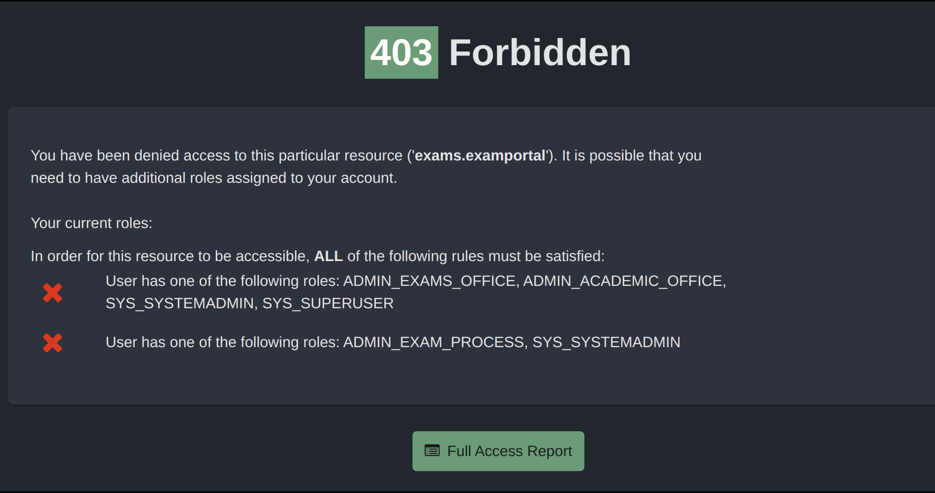 Example Forbidden Page